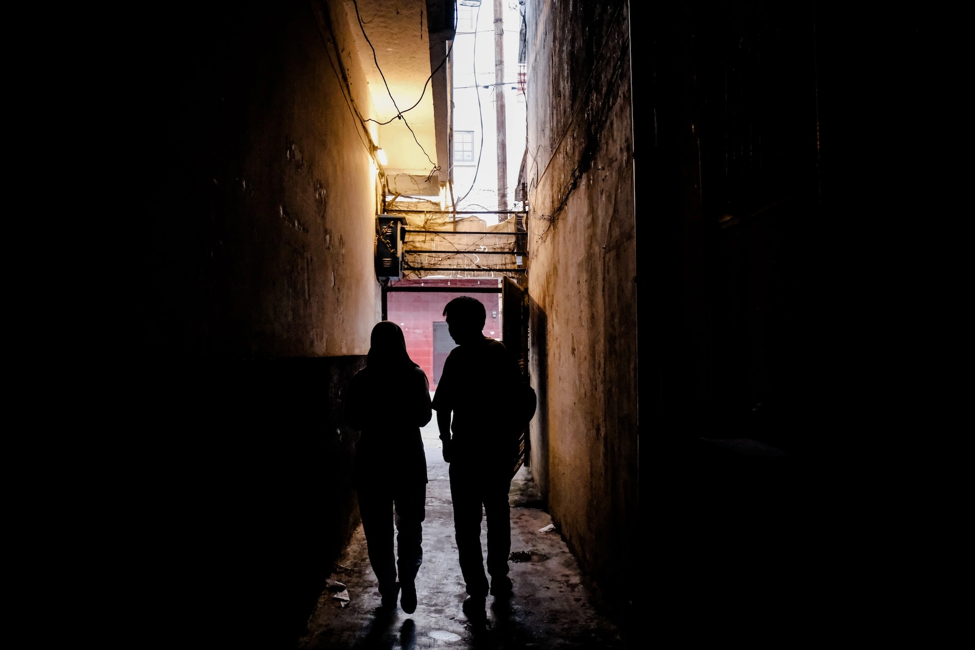 Urban alley, cinematic